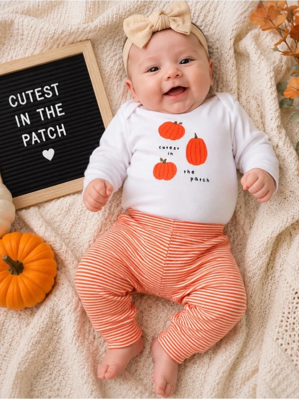Carter's Newborn Halloween Pumpkin 2 Pc Outfit Set NWT - Picture 2 of 10